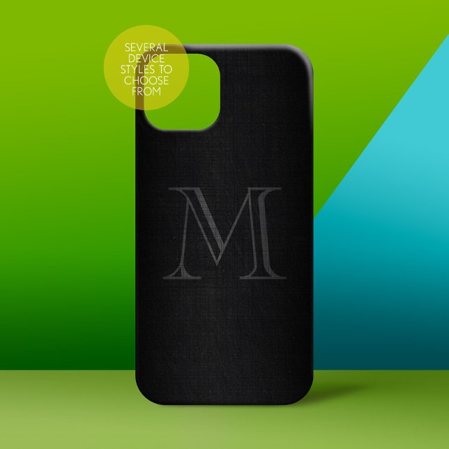 Coques Case-Mate iPhone Monogramme pour hommes avec look Lin (Personalized Phone Case - subtle name)