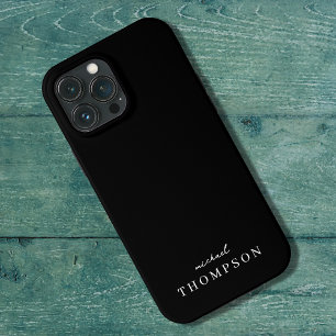 Case-Mate iPhone Case Monogramme professionnel de luxe noir moderne