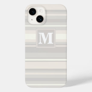 Coque Case-Mate iPhone Monogramme rayures beiges
