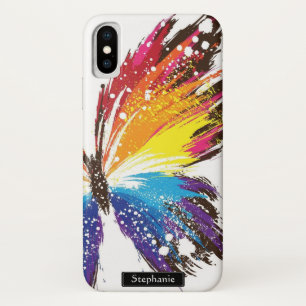 Case-Mate iPhone Case Monogramme réaliste de papillon peint par une pet