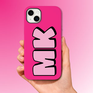 Coque Case-Mate iPhone Monogramme rétro à la mode Preppy Pink