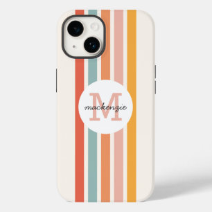 Coque Case-Mate iPhone Monogramme Retro Grandes Colorées Personnalisées