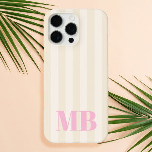 Coque iPhone 16 Pro Max Monogramme rétro minimaliste