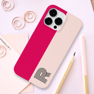 Coque Case-Mate iPhone Monogramme Rose à deux couleurs minimum