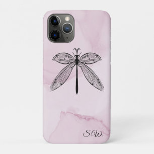 Case-Mate iPhone Case Monogramme rose de l'insecte dragonne