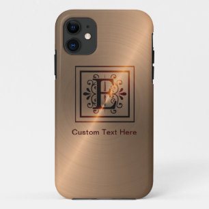 Coques Pour iPhone Monogramme rose E d'or