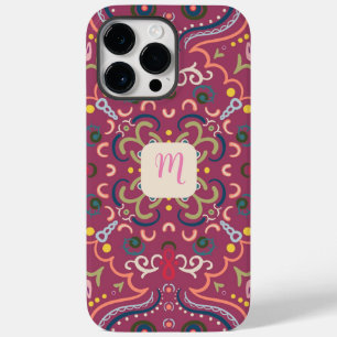 Coque Case-Mate iPhone Monogramme rose et coloré
