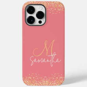Coque Case-Mate iPhone Monogramme rose et or