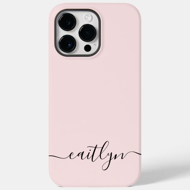 Coques Case-Mate iPhone Monogramme rose féerique écriture moderne personna (Verso)