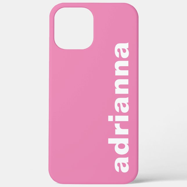 Coques Case-Mate iPhone Monogramme rose moderne (Verso)