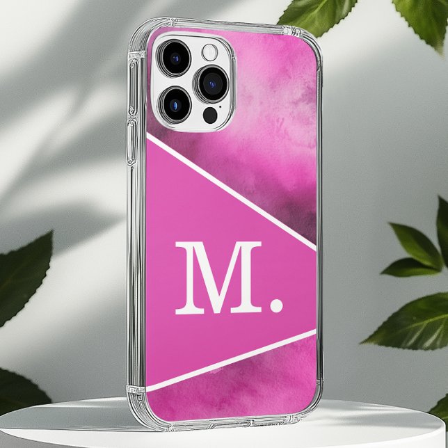 Coques Case-Mate iPhone Monogramme rose moderne (Créateur téléchargé)
