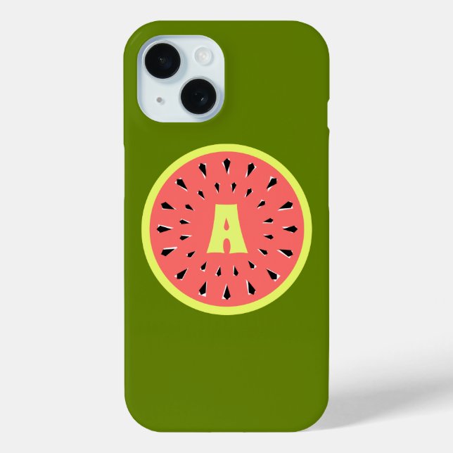 Coques Case-Mate iPhone "Monogramme" rose pastèque (Verso)