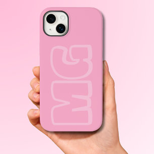 Coque Case-Mate iPhone Monogramme rose preppy