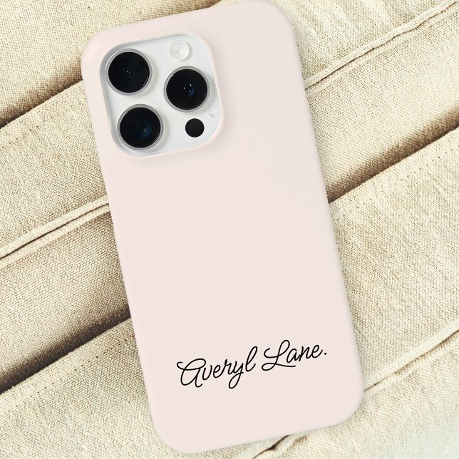 Coques Case-Mate iPhone Monogramme rose rose rose moderne féminin minimali (Créateur téléchargé)