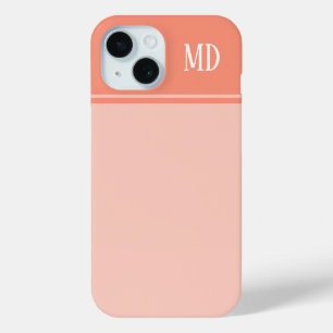 Coque Case-Mate iPhone Monogramme rose simple et joli Saumon