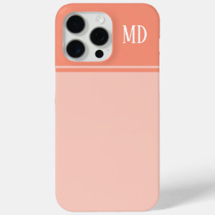 Coque Case-Mate iPhone Monogramme rose simple et joli Saumon