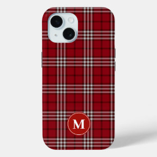 Coque Case-Mate iPhone monogrammé rouge