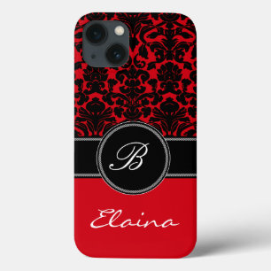 Etui iPhone Case-Mate Monogramme Rouge, noir, blanc Damas iPad Air Case