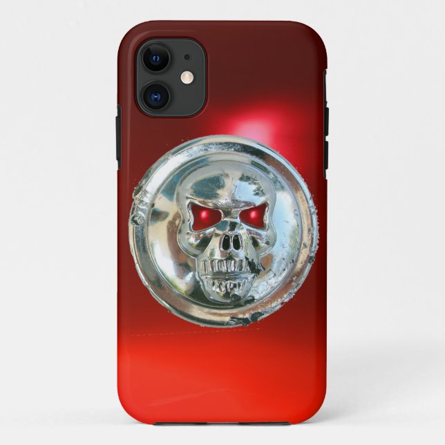 Coques Case-Mate iPhone MONOGRAMME rouge SKULL RIDERS (Dos)
