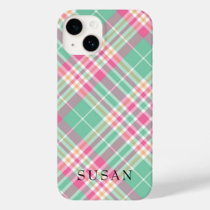 Coque Case-Mate iPhone Monogramme rouge violet-beige rustique