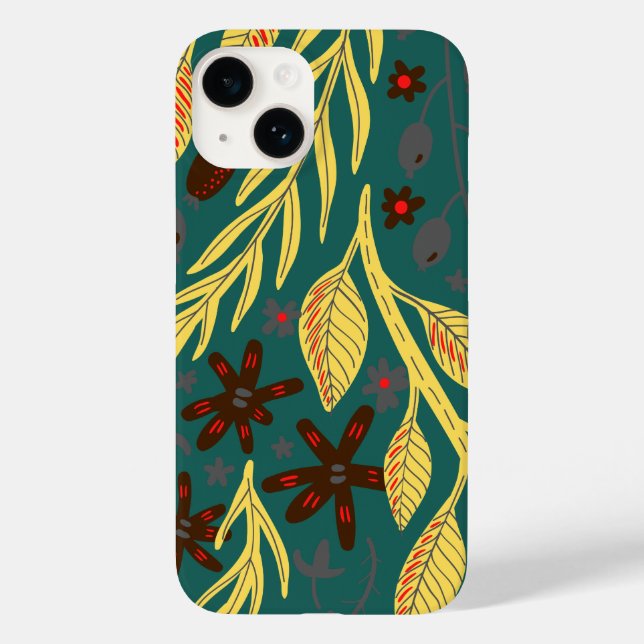Coques Case-Mate iPhone Monogramme rustique Floral (Verso)