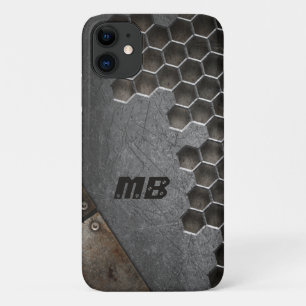 Case-Mate iPhone Case Monogramme Rustique Grunge Masculine Personnalisé