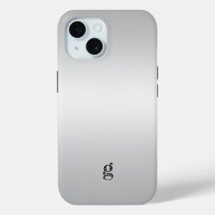 Coque Case-Mate iPhone Monogramme Rustique Turquoise Gris Personnaliser U