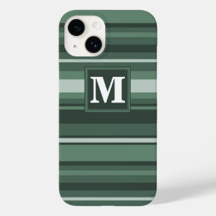 Coque Case-Mate iPhone Monogramme sauge bandes vertes
