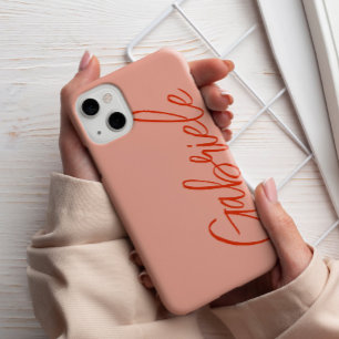 Case-Mate iPhone Case Monogramme Saumon moderne et élégant