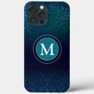 Case-Mate iPhone Case Monogramme scintillant pailleté sarcelle féminin