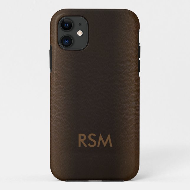 Coques Case-Mate iPhone monogramme simili cuir du faux 5/5s (Dos)