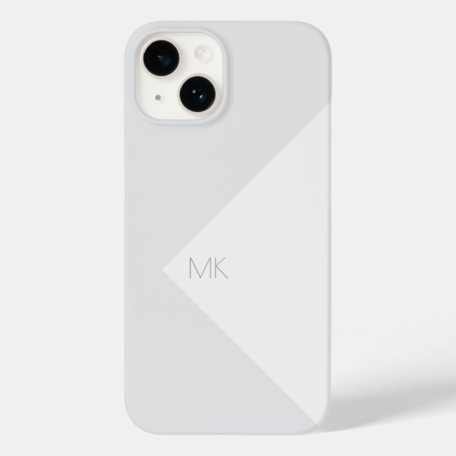 Coques Case-Mate iPhone Monogramme Simple Neutre Moderne À la mode (Verso)