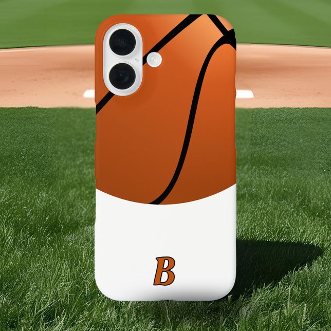 Coques Case-Mate iPhone Monogramme sportif de basket-ball (Créateur téléchargé)