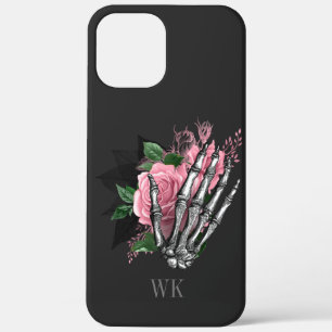 Case-Mate iPhone Case Monogramme squelette de roses roses gothiques vint