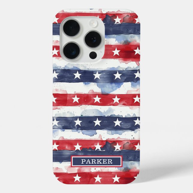 Coques Case-Mate iPhone Monogramme Stars and Stripes (Verso)