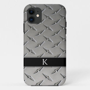 Coques Pour iPhone Monogramme sur Arrière - plan de diamant Metal iP