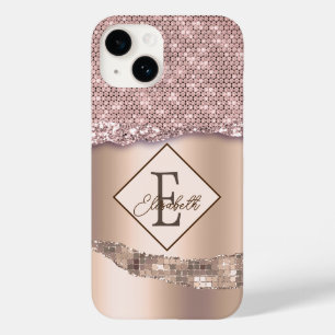 Coque Case-Mate iPhone Monogramme tendance en diamant de cuivre