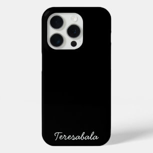 Coque Case-Mate iPhone Monogramme Tendance Moderne Nom Script Noir