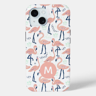 Coque Case-Mate iPhone Monogramme tendance Princesse Flamingo