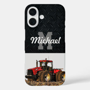 Coque Pour iPhone 16 Monogramme Tracteur Agriculture Tillage Hommes Équ