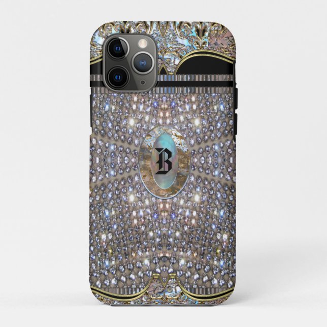 Coques Case-Mate iPhone Monogramme unique et élégant de Digloos (Dos)