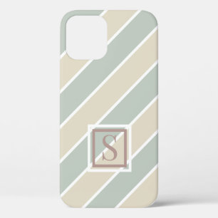 Case-Mate iPhone Case Monogramme vert Tan moderne Abstrait