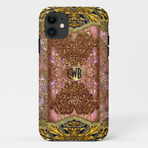 Coques Pour iPhone Monogramme victorien élégant de Vermothe Sombey