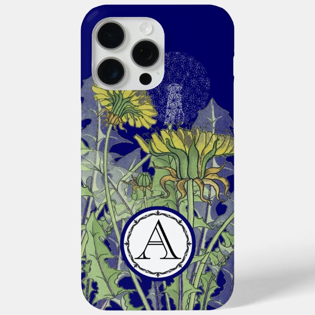 Coques Case-Mate iPhone Monogramme Vintage Dandilion Fleur (Verso)