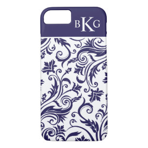 Case-Mate iPhone Case Monogramme vintage de coutume de motif de damassé