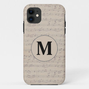 Case-Mate iPhone Case Monogramme vintage de notes musicales