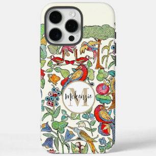 Coques iPhone 16 Pro Max Monogramme Vintage Faux Motif brodé iphone