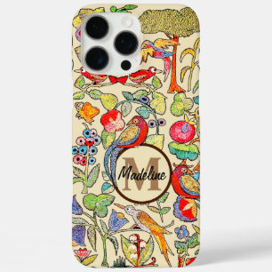 Coque iPhone 16 Pro Max Monogramme Vintage Faux Motif brodé iphone