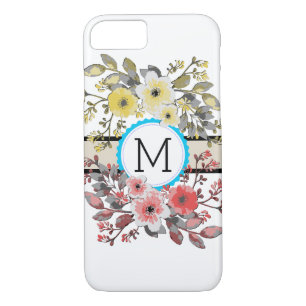 Case-Mate iPhone Case Monogramme Vintage Floral Moderne Blanc clair #17