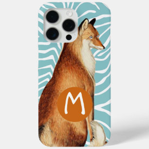 Coque Case-Mate iPhone Monogramme Vintage Fox Art Lime Wood Motif iphone